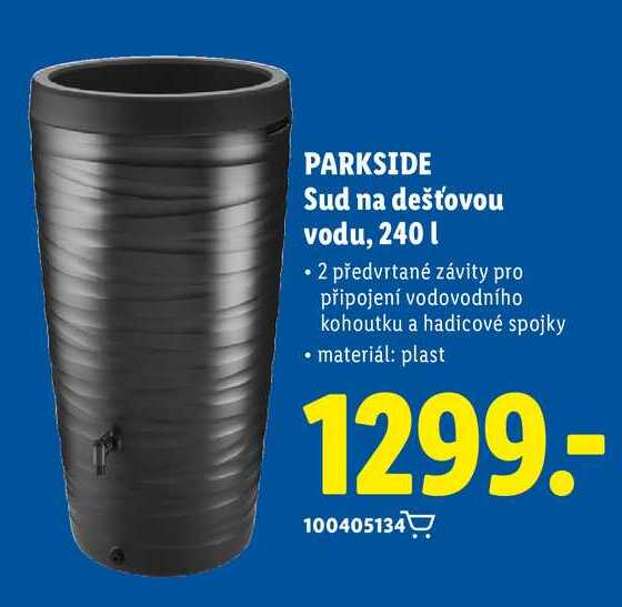 PARKSIDE Sud na dešťovou vodu, 240 l 