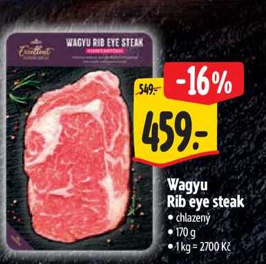 Wagyu Rib eye steak, 170 g