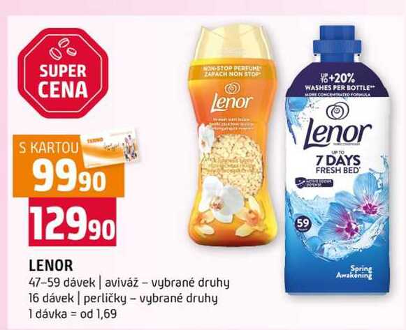 LENOR 47-59 dávek aviváž vybrané druhy 16 dávek perličky vybrané druhy 