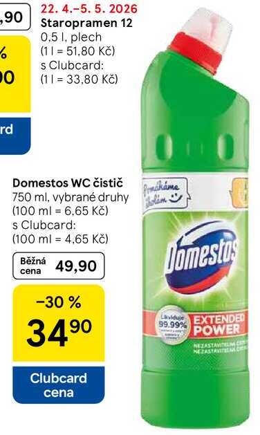 Domestos WC čistič, 750 ml, vybrané druhy 
