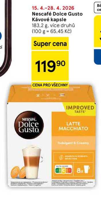Nescafé Dolce Gusto Kávové kapsle, 183.2 g 