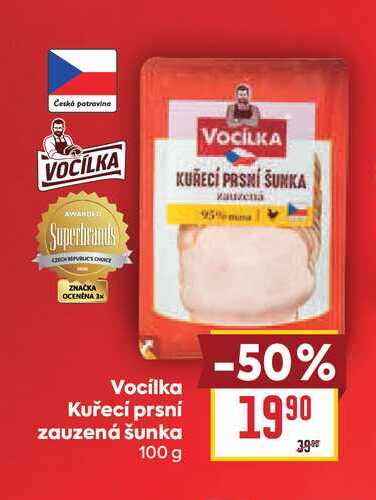 Vocilka Kuřecí prsní zauzená šunka 100 g