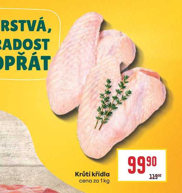 Krůtí křídla cena za 1 kg 