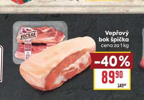 Vepřový bok špička cena za 1 kg