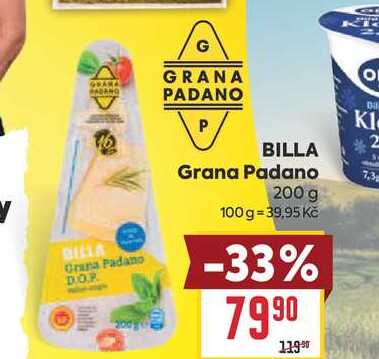 BILLA Grana Padano 200g