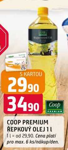 COOP PREMIUM ŘEPKOVÝ OLEJ 1L