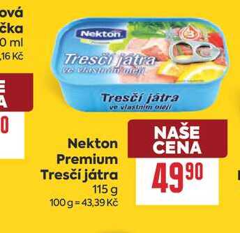 Nekton Premium Tresčí játra 115 g