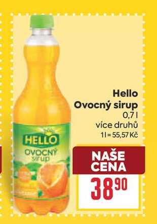 Hello Ovocný sirup 0,7l