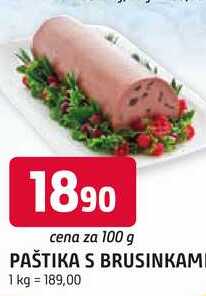 PAŠTIKA S BRUSINKAMI 100 g