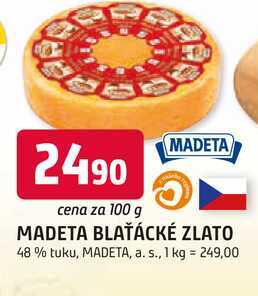 MADETA BLAŤÁCKÉ ZLATO 48% tuku, 100g