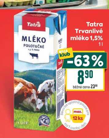 Tatra Trvanlivé mléko 1,5% 1l