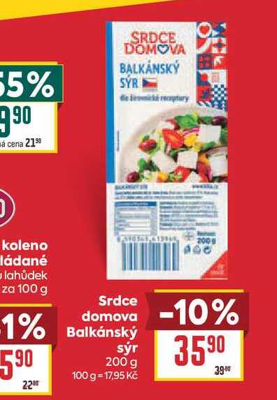 Srdce domova Balkánský sýr 200 g