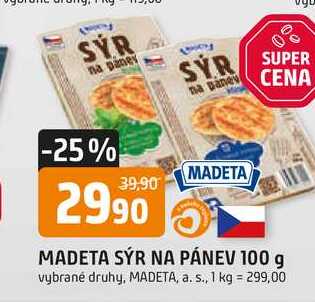 MADETA SÝR NA PÁNEV 100 g