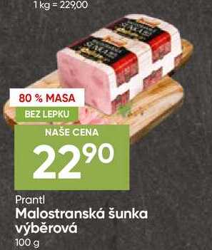 Malostranská šunka výběrová 100 g 