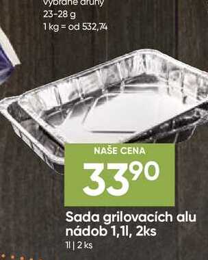 Sada grilovacích alu nádob 