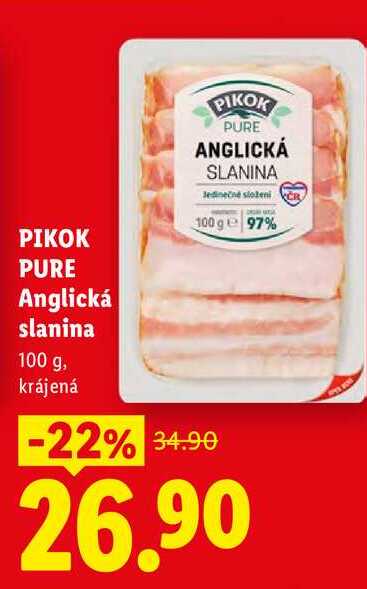 PIKOK PURE Anglická slanina, 100 g