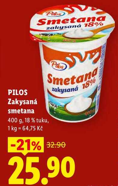 Pilos zakysaná smetana, 400 g