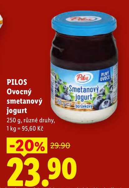PILOS Ovocný smetanový jogurt, 250 g