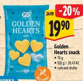 Golden Hearts snack, 70 g