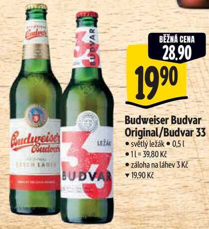 Budweiser Budvar 33, 0,5 l