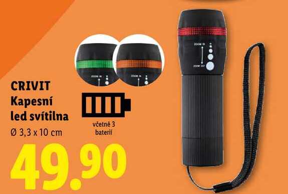 CRIVIT Kapesní led svítilna 