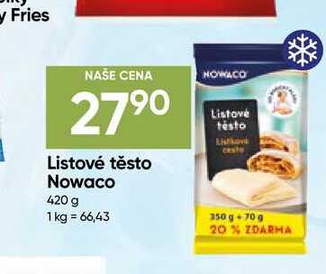 NOWACO Listové těsto 420g