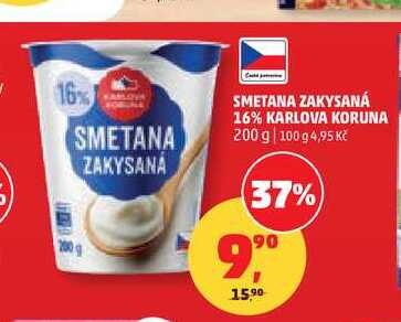 SMETANA ZAKYSANÁ 16% KARLOVA KORUNA, 200 g