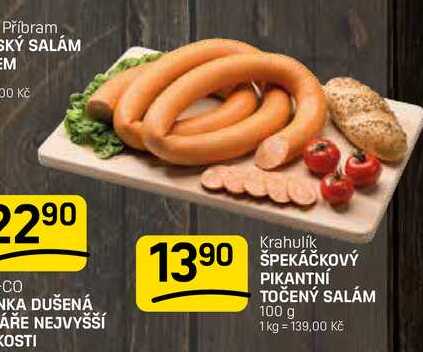 Špekáčkový pikantní točený salám 100g