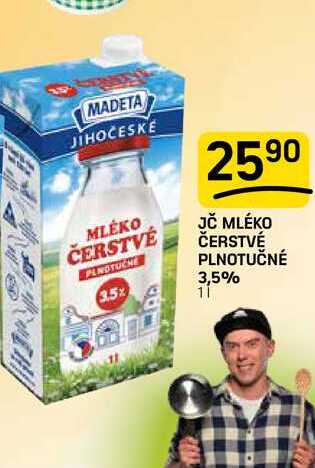 JČ MLÉKO ČERSTVÉ PLNOTUČNÉ 3,5% 1l