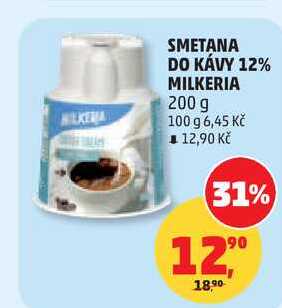 SMETANA DO KÁVY 12% MILKERIA, 200 g