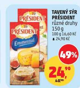 TAVENÝ SÝR PRESIDENT, 150 g 