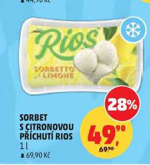 SORBET S CITRONOVOU PŘÍCHUTÍ RIOS, 1 l
