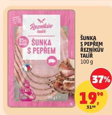ŠUNKA S PEPŘEM ŘEZNÍKŮV TALÍŘ, 100 g 