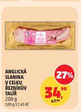 ANGLICKÁ SLANINA V CELKU ŘEZNÍKŮV TALÍŘ, 200 g 