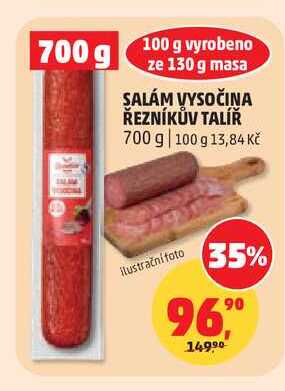 SALÁM VYSOČINA ŘEZNÍKŮV TALÍŘ, 700 g 