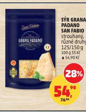SÝR GRANA PADANO SAN FABIO, 125 g