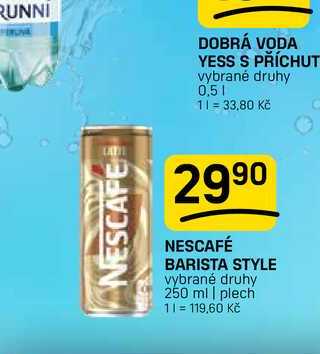 NESCAFÉ BARISTA STYLE vybrané druhy 250 ml | plech