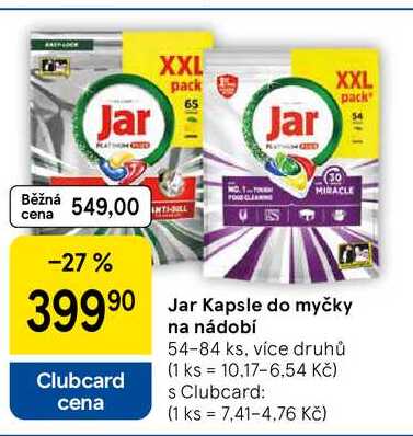 Jar Kapsle do myčky na nádobí, 54-84 ks, více druhů 