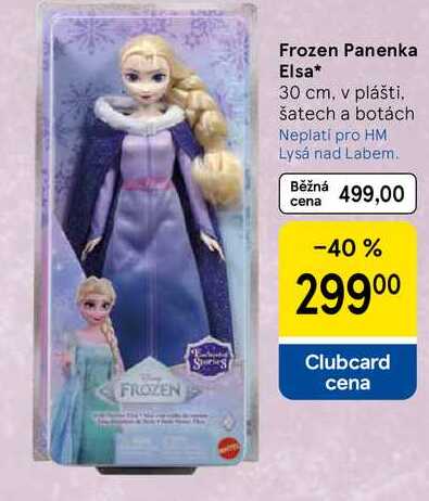 Frozen Panenka Elsa, 30 cm, v plášti. šatech a botách  
