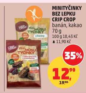 MINITYČINKY BEZ LEPKU CRIP CROP, 70 g