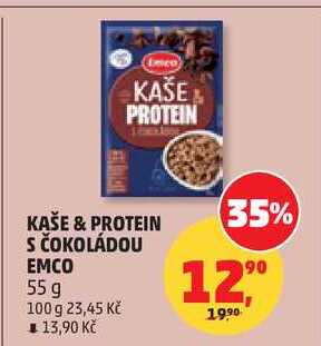 KAŠE & PROTEIN S ČOKOLÁDOU EMCO, 55 g
