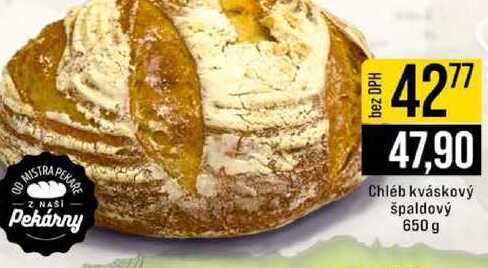 Chléb kváskový špaldový 650 g 