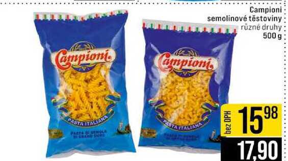 Campioni semolinové těstoviny různé druhy 500 g