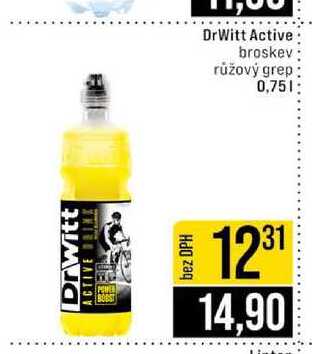 DrWitt Active broskev růžový grep 0,75l 