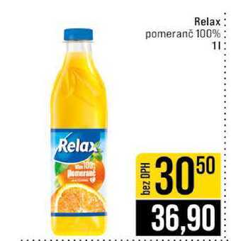 Relax pomeranč 100% 1l