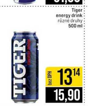 Tiger energy drink různé druhy 500 ml 
