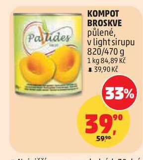 KOMPOT BROSKVE, 820 g