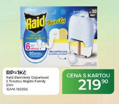 RP=1Kč Raid Elektrický Odpalovač S Tekutou Náplni Family 21ml 