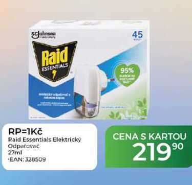 RP=1Kč Raid Essentials Elektrický Odpalovač 27ml  