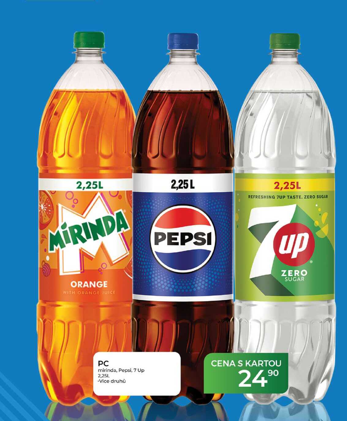 PC mirinda, Pepsi, 7 Up 2,25L 